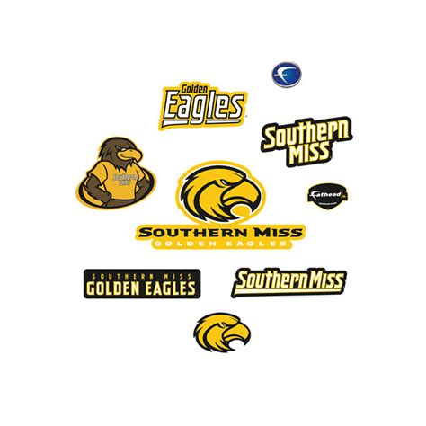 Southern Miss Golden Eagles - Team Logo Assortment Wall Decal | Shop ...