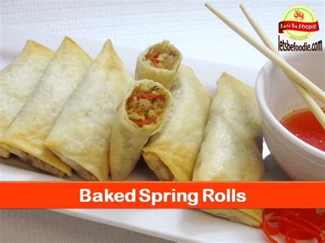 Healthy Baked Spring Roll Recipe | Snacks and Appetizer Recipe