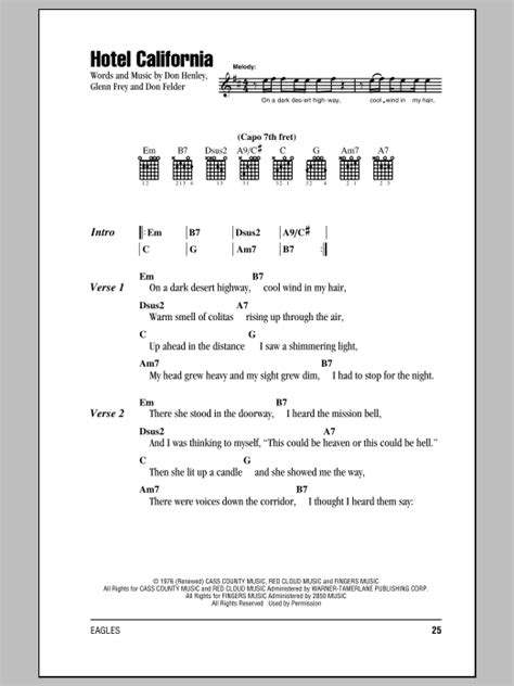 Hotel California | Sheet Music Direct