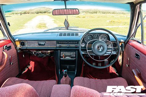 Bagged Mercedes W114: Fire Wood | Fast Car