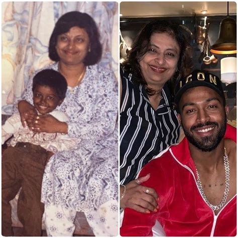 Hardik Pandya shares adorable picture with his mother - Rediff Cricket