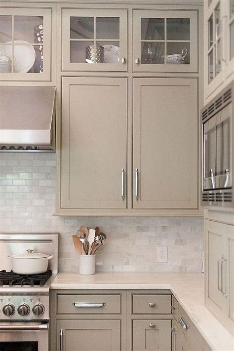 Taupe Kitchen Cabinets, Cream Colored Kitchen Cabinets, Beige Kitchen, Kitchen Cabinet Colors ...
