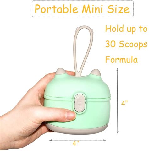 Baby Formula Dispenser, Portable Milk Powder Dispenser Snack Storage Container for Travel ...