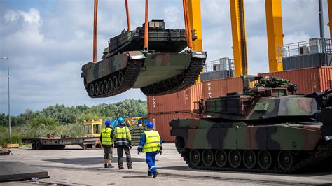 The arrival in Poland of its first M1 Abrams tanks to face the Russian threat