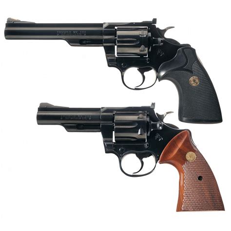 Two Colt Trooper MK III Double Action Revolvers