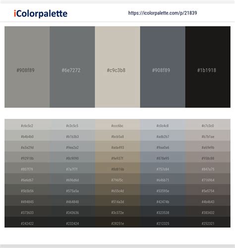 Ash Gray Color Chart