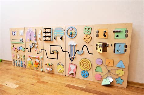 Sensory Wall Panel in Pastel Colors Montessori Busy Board Gift - Etsy ...