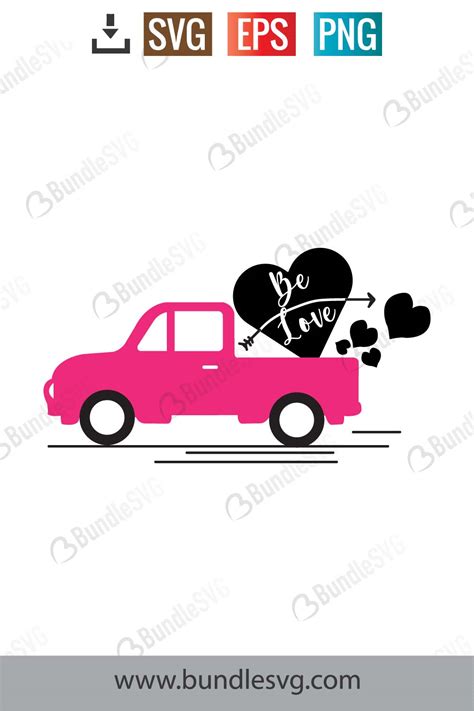 Valentine Truck Svg Free Download | BundleSVG.com