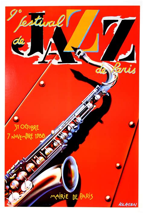 Sold Price: Original Vintage Jazz Poster 9th Festival de Jazz de Paris ...