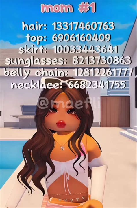 Roblox outfit codes:) | Coding, Roblox, Brown hair roblox id