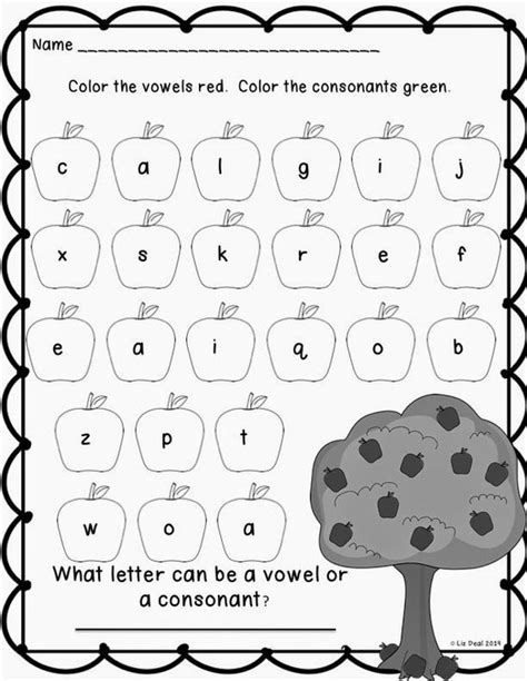 Vowels and consonants-also goes with a book | Teaching vowels, Vowel worksheets, Vowel activities