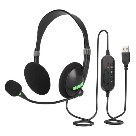 TSV USB Headset with Microphone, Stereo Noise Cancelling Computer ...