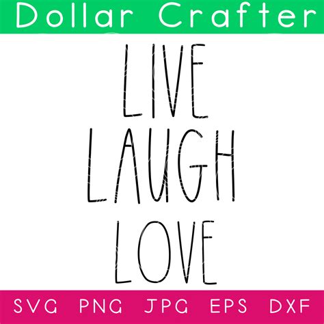 Live Laugh Love SVG Cut File Set for Cricut or Silhouette ⋆ Dollar Crafter