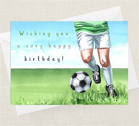 Football Happy Birthday Card Printable