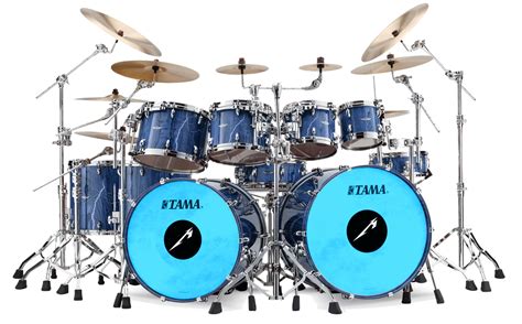 Tama Lars Ulrich Signature Drum Set (Lightnyl) by JackAdamen on DeviantArt