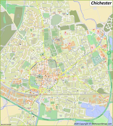 Detailed Map of Chichester - Ontheworldmap.com