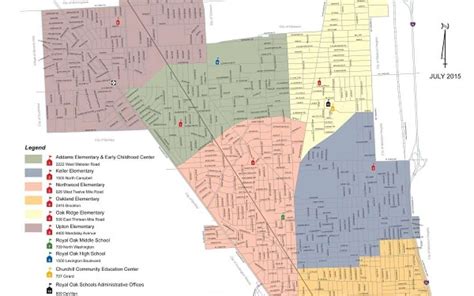 Royal Oak Schools - Attendance Map - John Farhat Homes