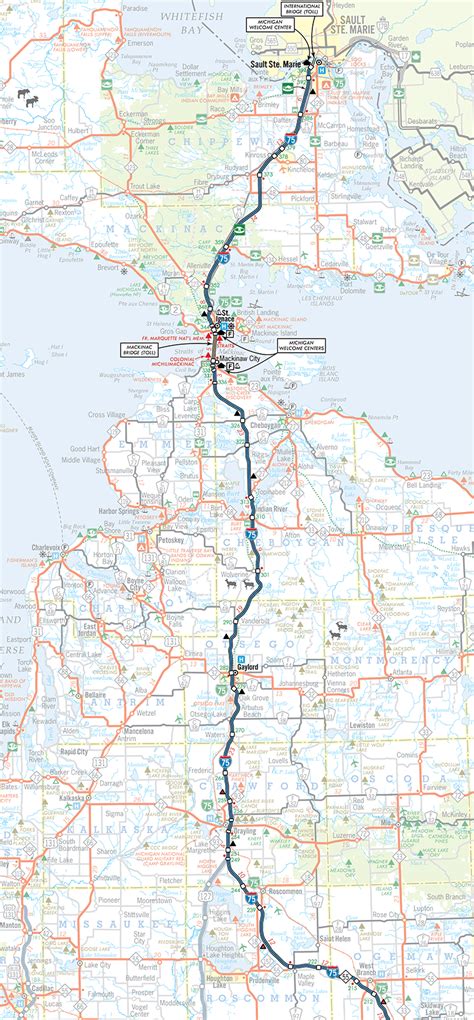 I 75 Michigan Map - Guenna Holly-Anne