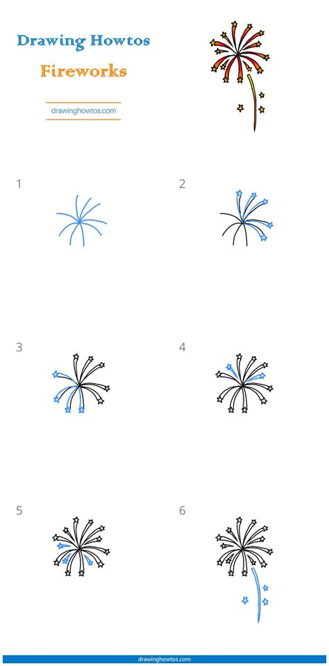 How to Draw Fireworks - Step by Step Easy Drawing Guides - Drawing ...