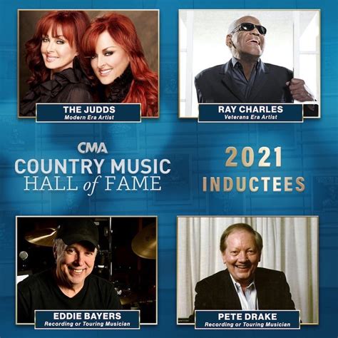 Ray Charles, Judds Among 2021 Country Music Hall Of Fame Inductees