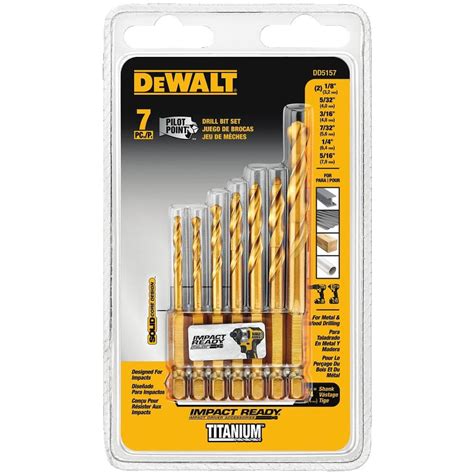 DeWalt Impact Ready Titanium Nitride Coated Drill Bit Set