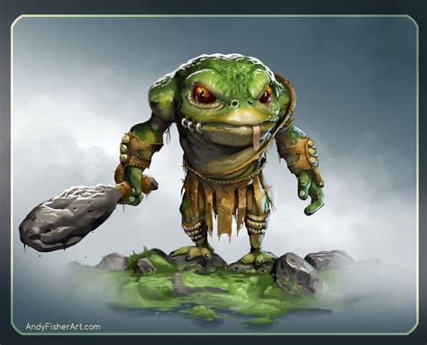 Drog the Frog Warrior, Andy Fisher | Fantasy monster, Fantasy creatures, Warrior