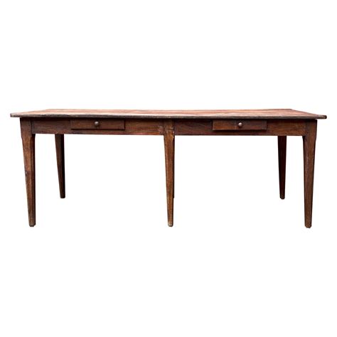 French Country Rustic Farm Dining Table at 1stDibs