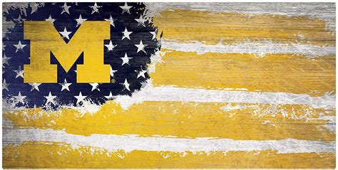 Michigan Wolverines flag Themed Wood Signs - Etsy