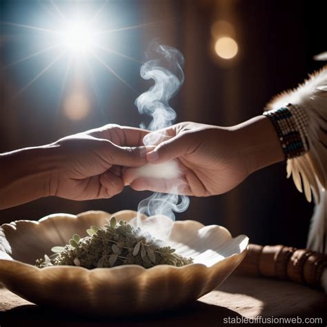 Native American Smudging Ritual with Sage | Stable Diffusion Online