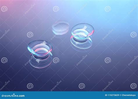 Contact Lenses on Color Background Stock Image - Image of reflection, clear: 115273659