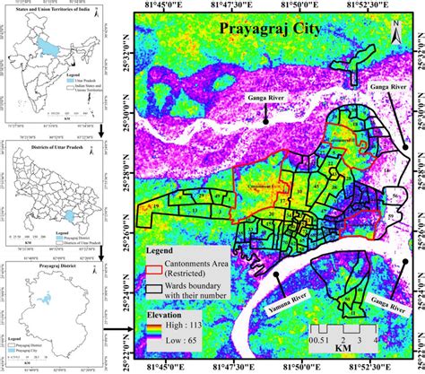 Location map of Prayagraj City, India | Download Scientific Diagram