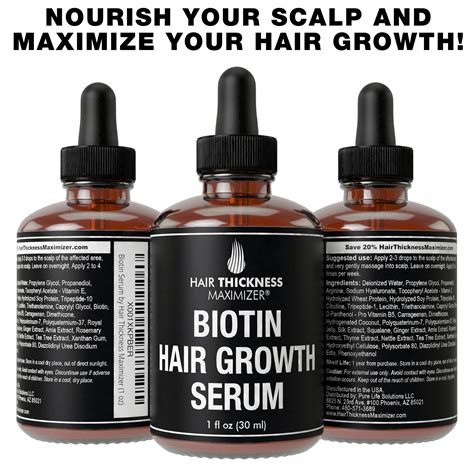 Hair Growth Serum With Biotin Oil – Hair Thickness Maximizer