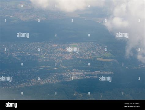 aerial view of Germany seen from plane Stock Photo - Alamy