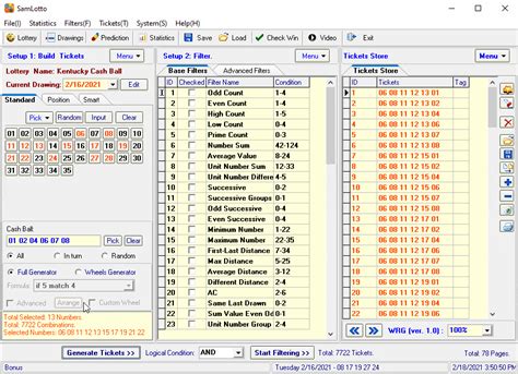 WIN Kentucky Cash Ball Strategies and Software Tips | SamLotto