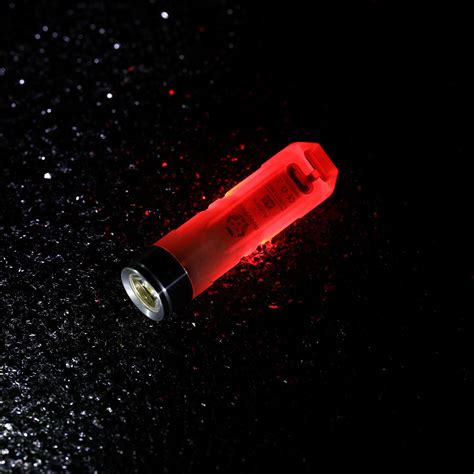 A5 Glowing 550 Lumens USB Rechargeable Keychain Flashlight (White+ Red Sidelights) | Flashlight ...