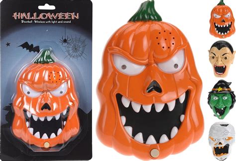 Spooky Halloween Light Up Talking Doorbell Wireless Halloween Trick or ...