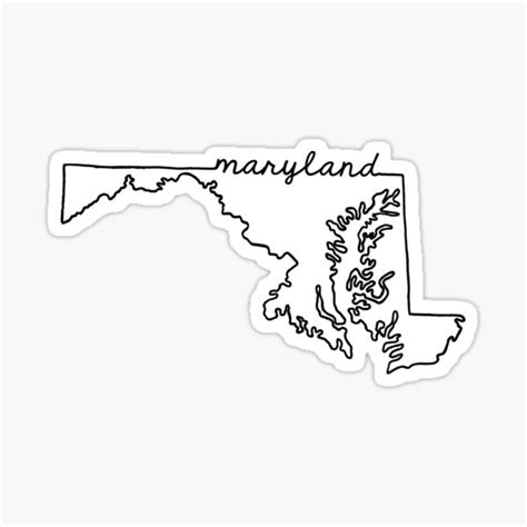 "Maryland State Outline" Sticker for Sale by Jamie Maher | Redbubble