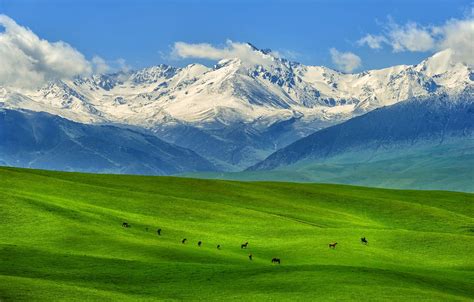 Wallpaper nature, mountains, Kazakhstan, steppe images for desktop, section пейзажи - download