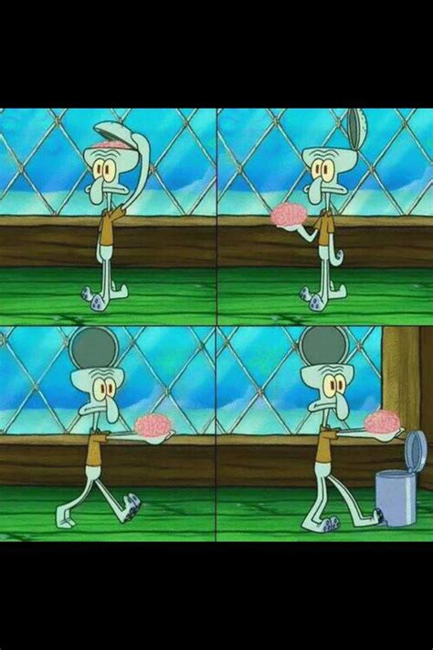 Squidward Tentacles Throws Brain In Garbage | Memes | Grade Calculator