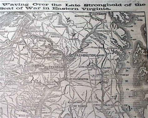 Huge map... The Monitor vs. the Merrimac... - RareNewspapers.com