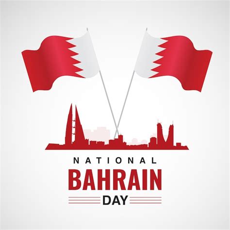 Premium Vector | Bahrain national day, bahrain flag waving, celebration ...