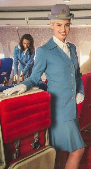 Models in original Pan Am uniforms for photoshoot | Flight attendant ...