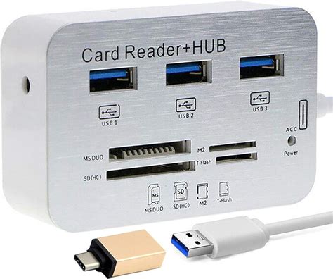 Memory Card Reader for Camera 3-port USB A: Amazon.co.uk: Electronics