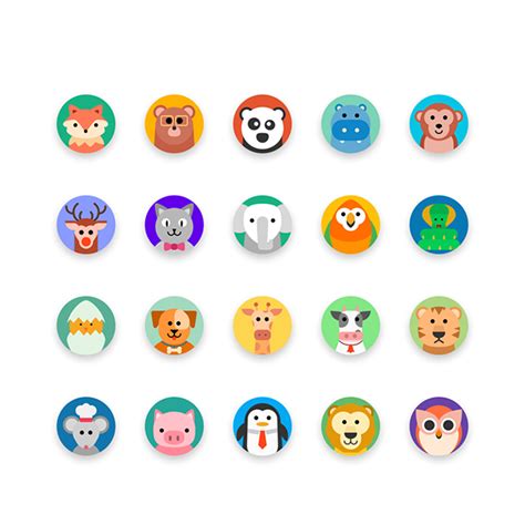 Colored Animal Icons on Behance