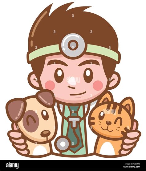 Vector illustration of Cartoon Pet Doctor Stock Vector Image & Art - Alamy