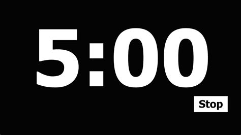 5 Minute Countdown Timer - YouTube