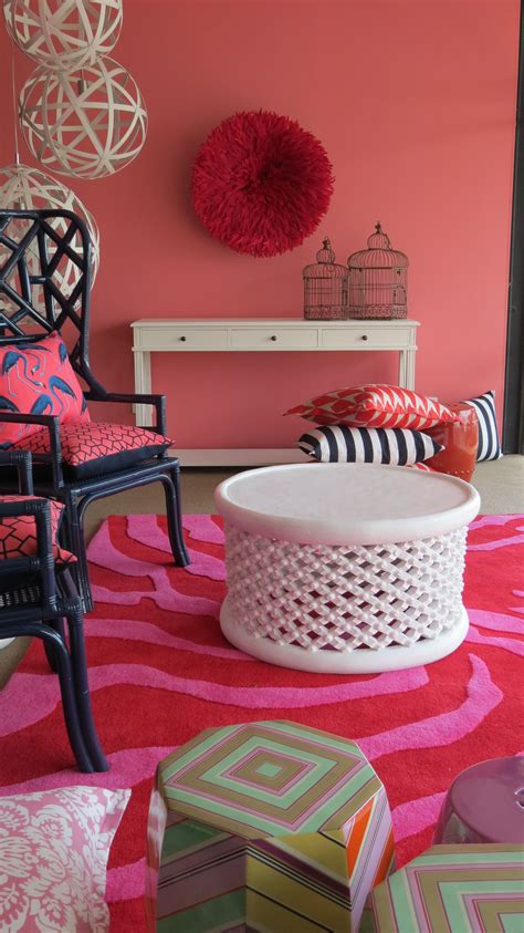 Red living room with red Ju Ju Hat on wall! -Mr Smiths Interiors | Blue walls living room, Grey ...