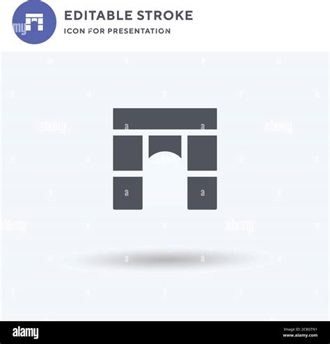 Arc De Triomphe icon vector, filled flat sign, solid pictogram isolated ...