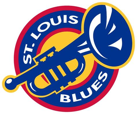 the st louis clip's logo is shown on a blue jersey with red, yellow and