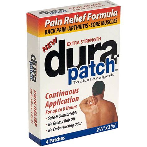 Dura Patch Topical Analgesic Patches, Pain Relief Formula, Extra ...